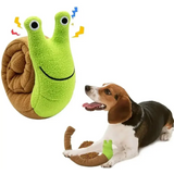 Interactive Snail Plush Dog Toy – Squeak Sniff Puzzle Feeder - as picture - Squeak Toys