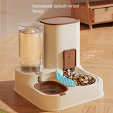 Large Capacity Cat Water Dispenser & Feeder - Automatic & Durable - Dark Brown - Dog automatic feeders