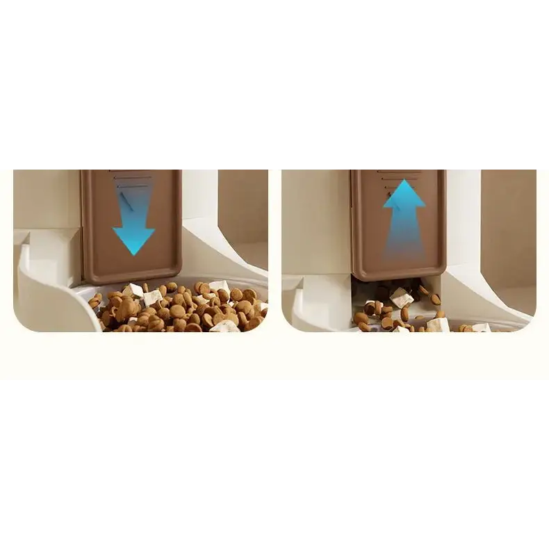 Large Capacity Cat Water Dispenser & Feeder - Automatic & Durable - Dark Brown - Dog automatic feeders