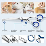 New Safty Pet Grooming Scissors Round Head Professional Stainless Steel Scissors for Cutting Dog Hair Pets Shears