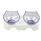 Non-Slip Double Cat Bowls with Raised Stand - Food & Water Feeder - Dog bows and dishes