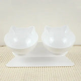 Non-Slip Double Cat Bowls with Raised Stand - Food & Water Feeder - Dog bows and dishes