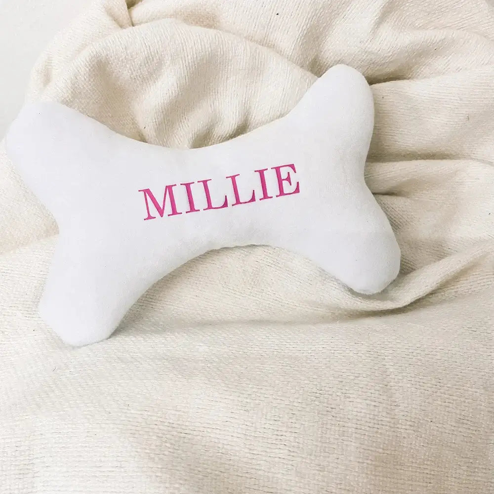 Personalized White Bone Dog Toy – Durable Squeaky & Customizable! - Plush toys