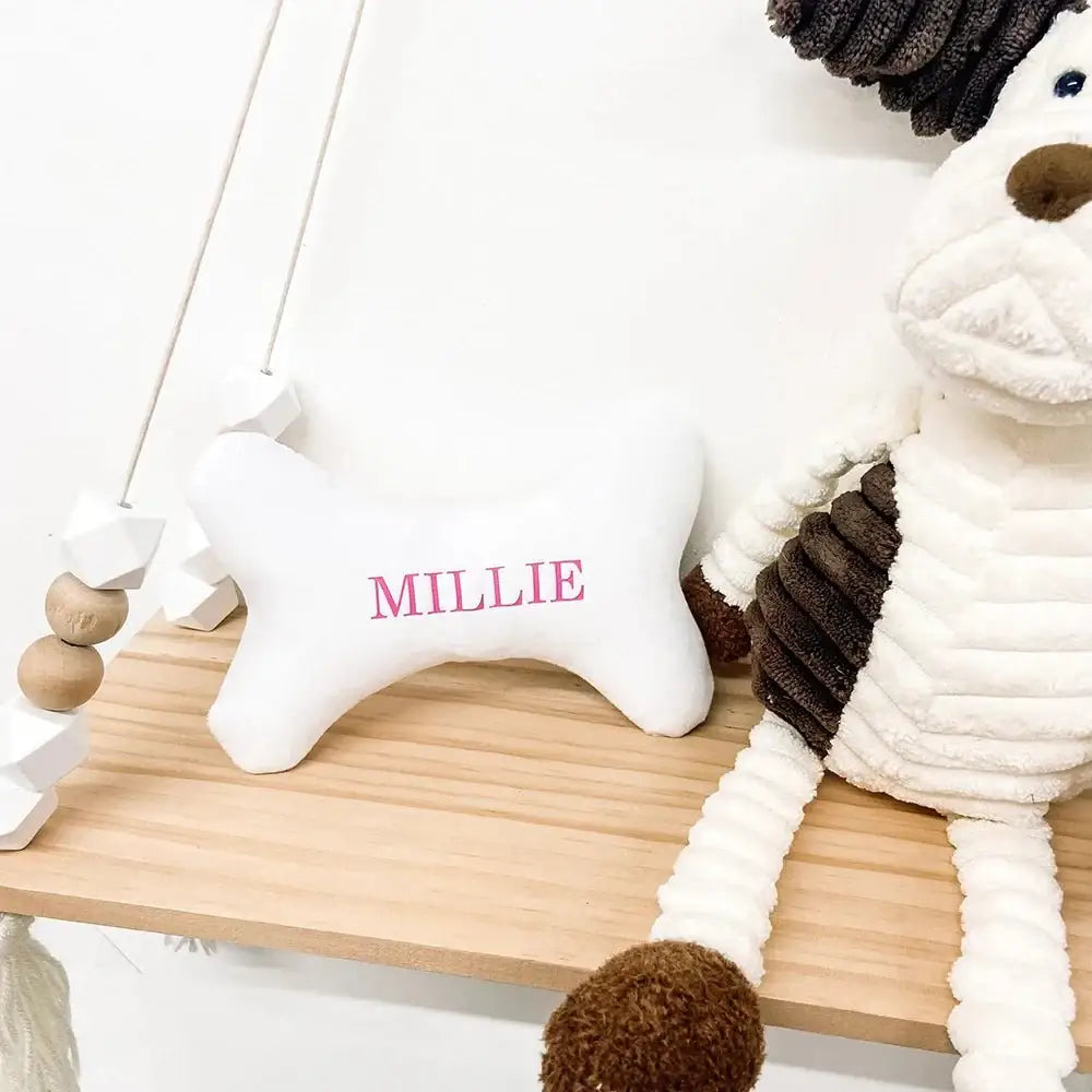 Personalized White Bone Dog Toy – Durable Squeaky & Customizable! - Plush toys