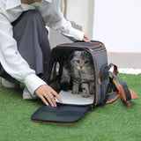 Pet Cat Carrier Backpack Breathable Dog Outdoor Travel Shoulder Bag for Small Dogs Cats Portable Packaging Carrying Pet