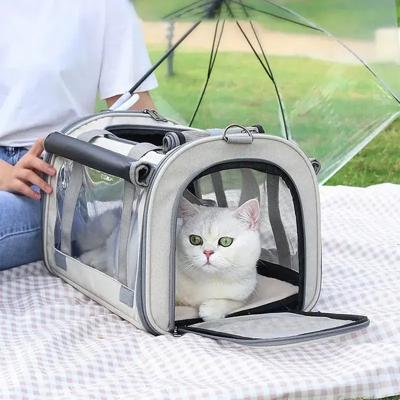 Pet Cat Carrier Bag Waterproof Breathable Foldable Cat Bag Dog Carrier Bags Outdoor Travel Cats Backpack Handbag Pet