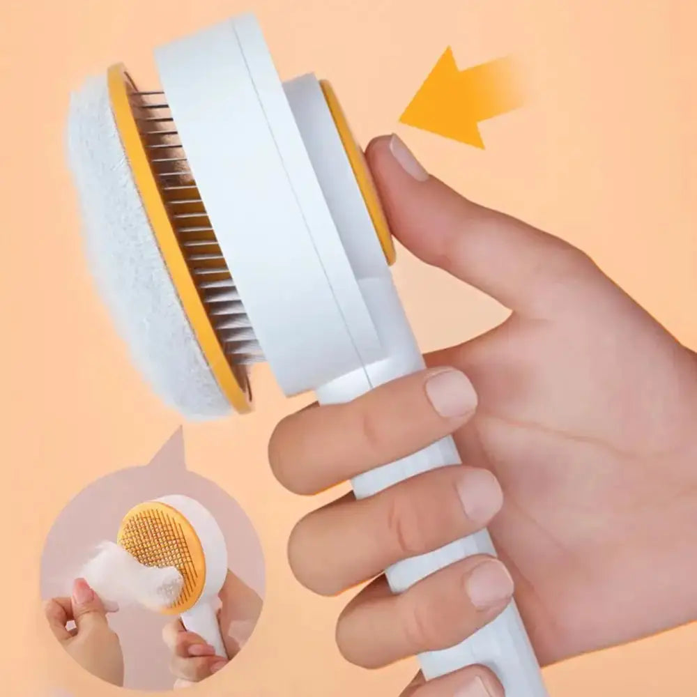 Pet Comb for Cats Knot Untangling Pet Comb Efficient Pet Grooming Tools 2-in-1 Cat Brush Set Self-cleaning Slicker