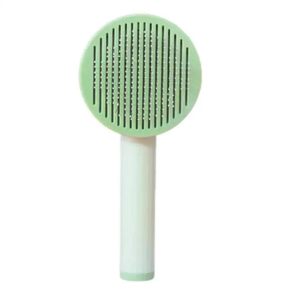 Pet Comb for Cats Knot Untangling Pet Comb Efficient Pet Grooming Tools 2-in-1 Cat Brush Set Self-cleaning Slicker