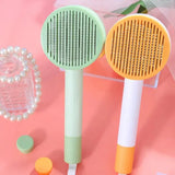 Pet Comb for Cats Knot Untangling Pet Comb Efficient Pet Grooming Tools 2-in-1 Cat Brush Set Self-cleaning Slicker