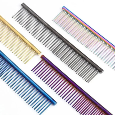 Pet De-matting Comb Stainless Steel Pet Grooming Comb For Dogs And Cats Hair Removal Comb Cleaning Tools Beauty Dog