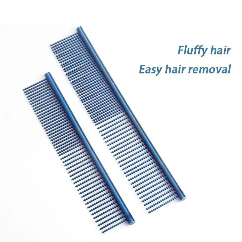 Pet De-matting Comb Stainless Steel Pet Grooming Comb For Dogs And Cats Hair Removal Comb Cleaning Tools Beauty Dog