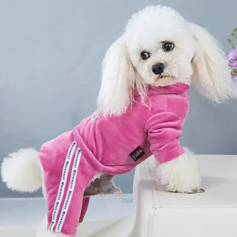 Pet Dog Jumpsuit - Warm Velvet Pajamas for Small Dogs & Puppies - Zoo Bestie Online Shop