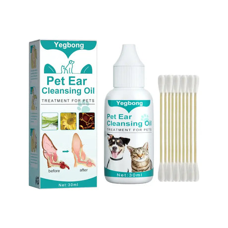 Pet Ear Cleaner Mites Control Relieve Itching Against Puppy Infection Remove Cat Ear Mite Odor Mild Wash Dog Ear