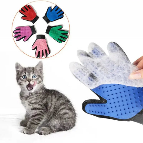 Pet Glove Cat Grooming Glove Cat Hair Deshedding Brush Gloves Dog Comb for Cats Bath Hair Remover Clean Massage Brush