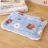 Plush Dog Bed Mat Cat Beds for Small Medium Dogs Flannel Puppy Cushion Super Soft Claming Dog Beds Mascotas Cama Perro