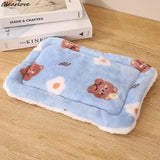 Plush Dog Bed Mat Cat Beds for Small Medium Dogs Flannel Puppy Cushion Super Soft Claming Dog Beds Mascotas Cama Perro