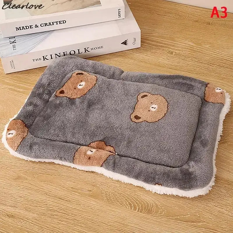 Plush Dog Bed Mat Cat Beds for Small Medium Dogs Flannel Puppy Cushion Super Soft Claming Dog Beds Mascotas Cama Perro