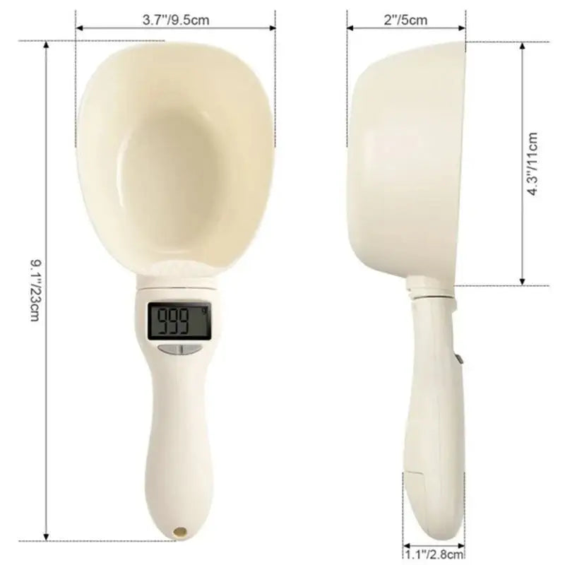 Portable Pet Food Scale Cup - LED Display Measuring Scoop 800g/1g - Pet Digital Scale Measuring Spoon