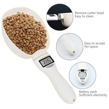 Portable Pet Food Scale Cup - LED Display Measuring Scoop 800g/1g - Pet Digital Scale Measuring Spoon