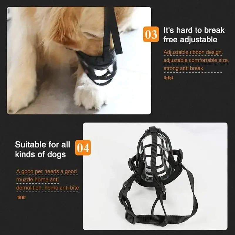 Premium Adjustable Dog Muzzle Comfort Meets Control – The Ultimate Solution for Your Furry Friend - Dog Muzzle