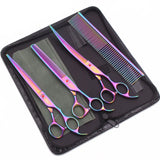 Purple Dragon 8 Inch Dog Grooming Scissors Thinning Shears Professional Cat Pet Scissors Hair Comb Cutting High Quality