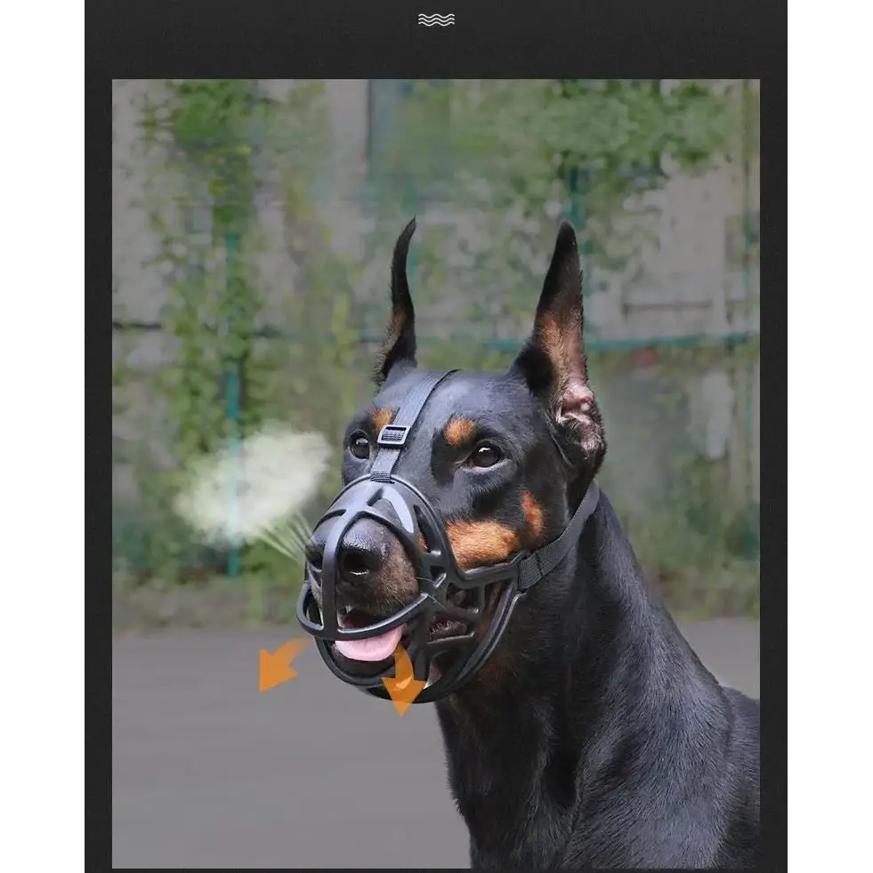 Reflective Big Dog Muzzle - Prevent Biting Barking Eating - Dog Muzzle