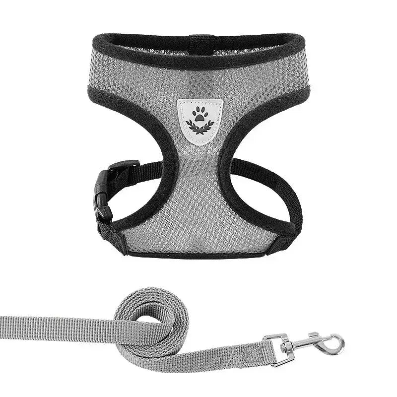 The Reflective Dog Harness with Leash is the perfect combination of comfort, safety, and style for your small to medium-sized pets. 