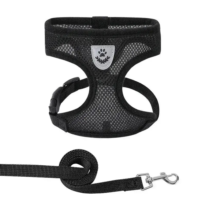 The Reflective Dog Harness with Leash is the perfect combination of comfort, safety, and style for your small to medium-sized pets. 