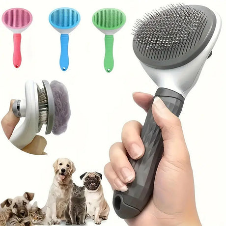 Self-cleaning Dog Hair Brush Pet Hair Remover Brush And Dematting Comb For Dogs And Cats Grooming Tool For Easy