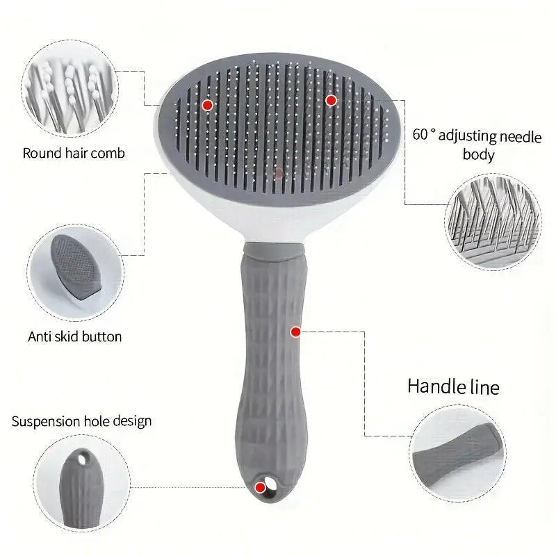 Self-cleaning Dog Hair Brush Pet Hair Remover Brush And Dematting Comb For Dogs And Cats Grooming Tool For Easy