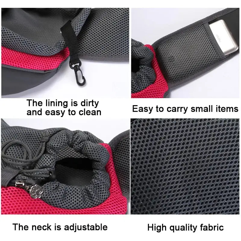 Shoulder Pet Dog Carrier Outdoor Travel Handbag Pouch Comfort Mesh Single Oxford Shoulder Sling Mesh Travel Tote