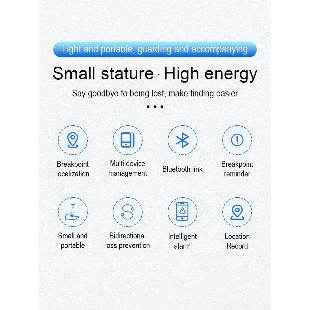 Smart Finder Tracker Key Finder Phone Airtag APP Search With Alarm Real-time Location Children Positioning Pet Locator