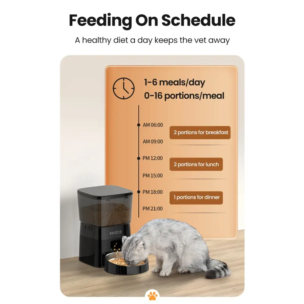 Smart Pet Feeder | Automatic Food Dispenser for Cats & Dogs - Dog automatic feeders