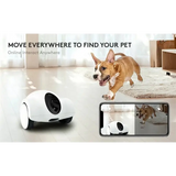 Smart WiFi Pet Feeder | Laser Camera Robot Companion Toy - WHITE - Dog automatic feeders