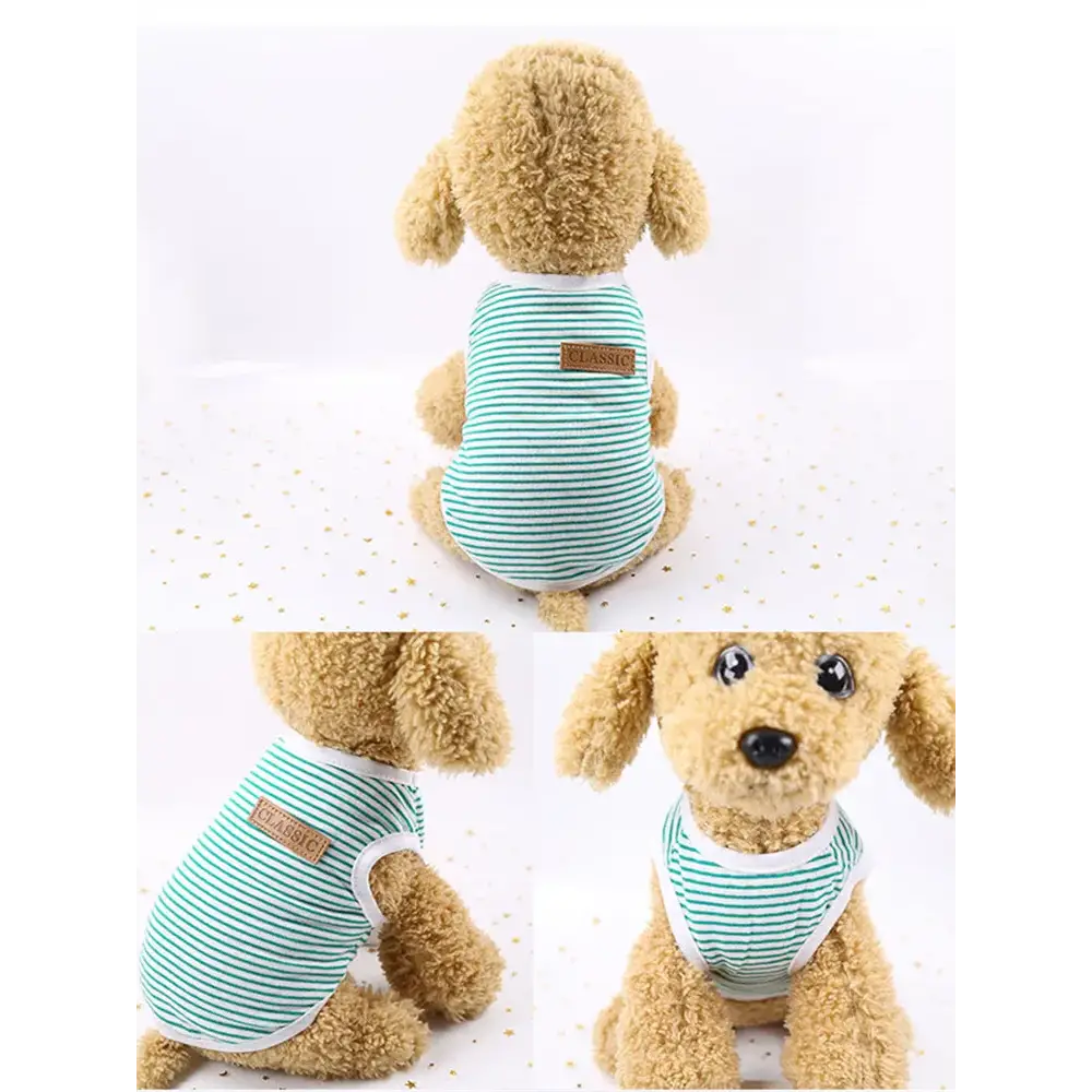 Spring Summer Classic Breathable Stripe Dog Shirt Cute Vest For Small Dogs Pet Clothes French Bulldog Yorkshire