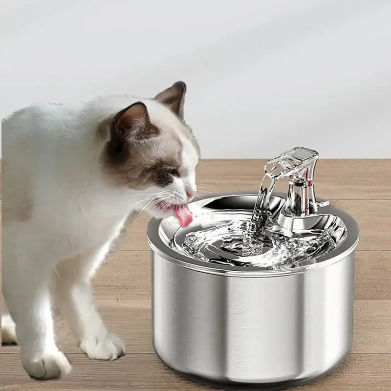 Stainless Steel Cat Water Fountain | Quiet Sensor Automatic Dispenser - Dog automatic waterers