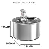 Stainless Steel Cat Water Fountain | Quiet Sensor Automatic Dispenser - Dog automatic waterers