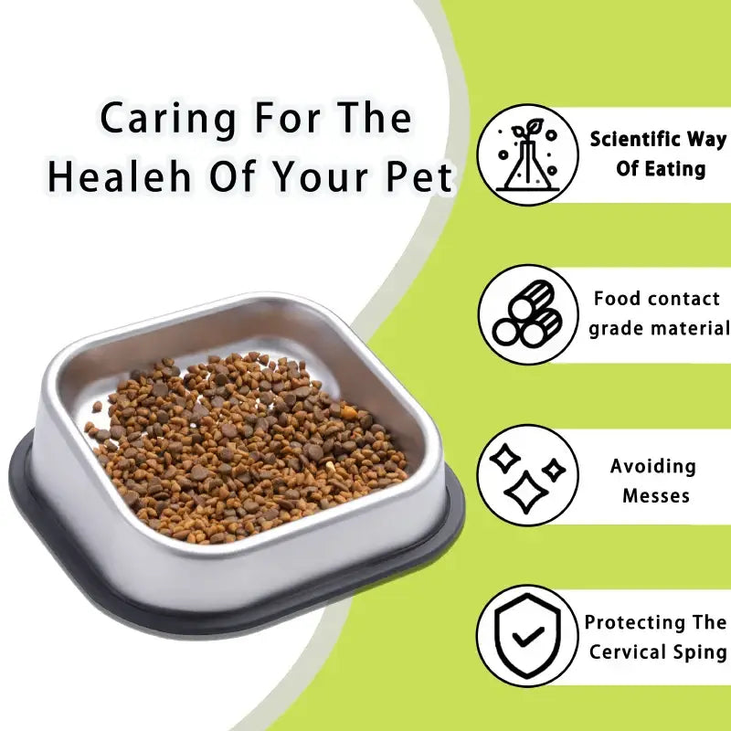 Stainless Steel Slow Feeder Bowl - Prevent Choking Healthy Design! 🐾 - 01 - Dog bows and dishes