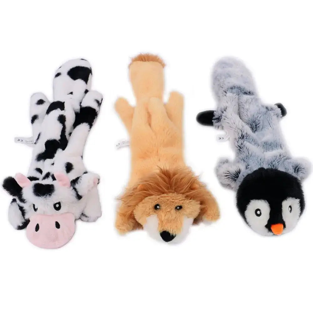 Stuffing-Free Plush Squeaky Dog Toy – Fun Durable & Crinkly - Plush toys