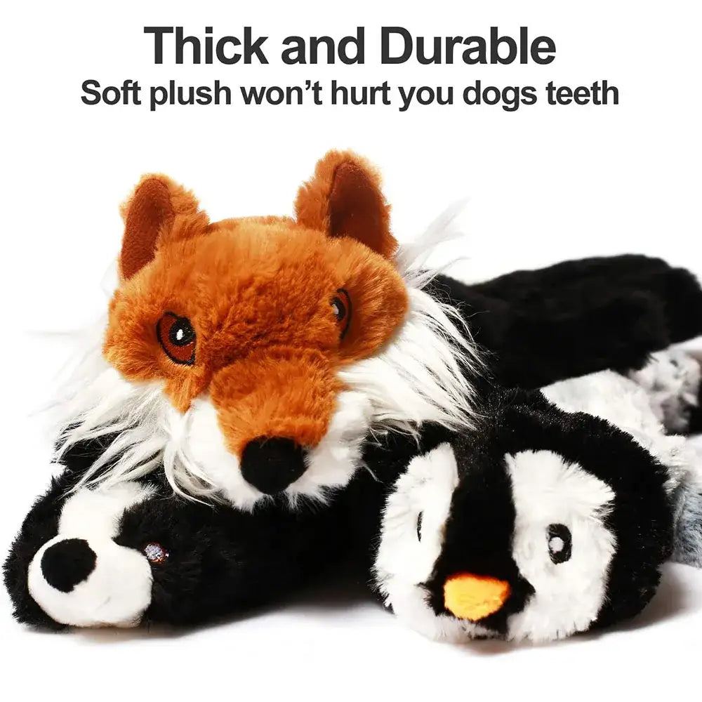 Stuffing-Free Plush Squeaky Dog Toy – Fun Durable & Crinkly - Plush toys