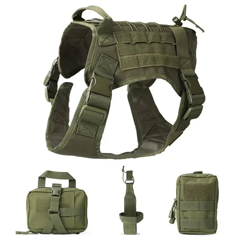 Tactical Dog Vest & Leash - Durable Harness for Large Dogs! - Dog Harness