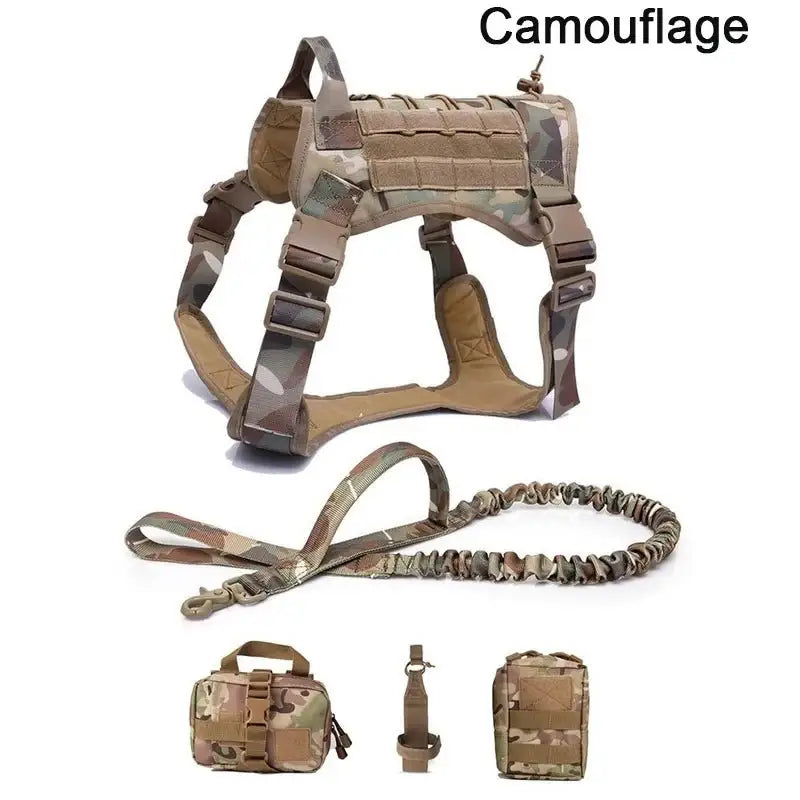 Tactical Dog Vest & Leash - Durable Harness for Large Dogs! - Dog Harness