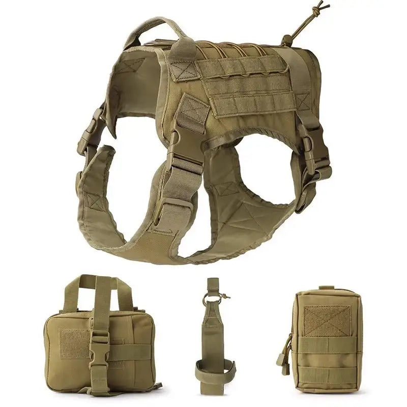 Tactical Dog Vest & Leash - Durable Harness for Large Dogs! - Dog Harness