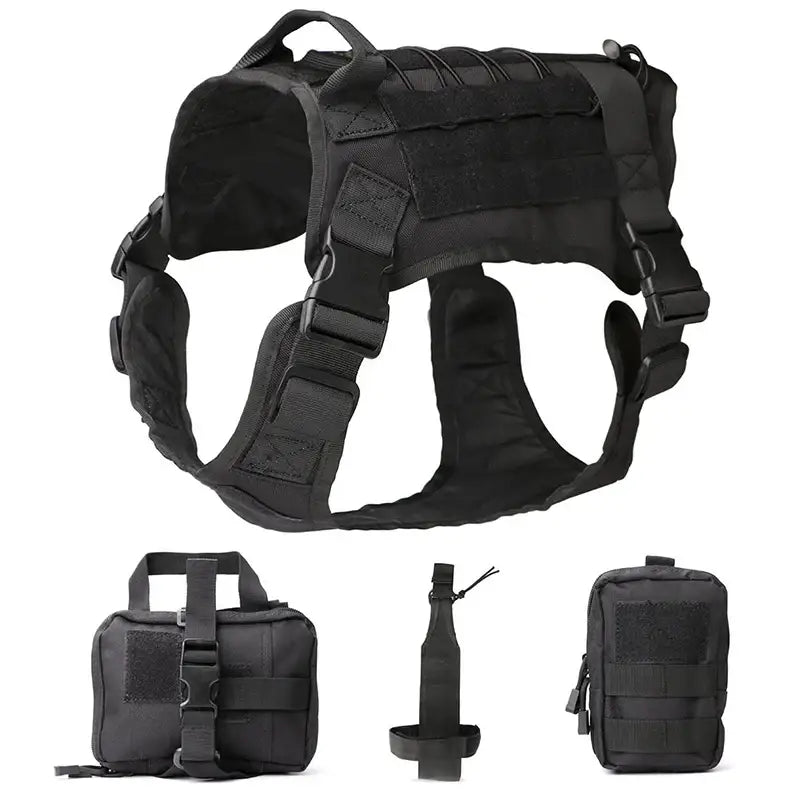 Tactical Dog Vest & Leash - Durable Harness for Large Dogs! - Dog Harness