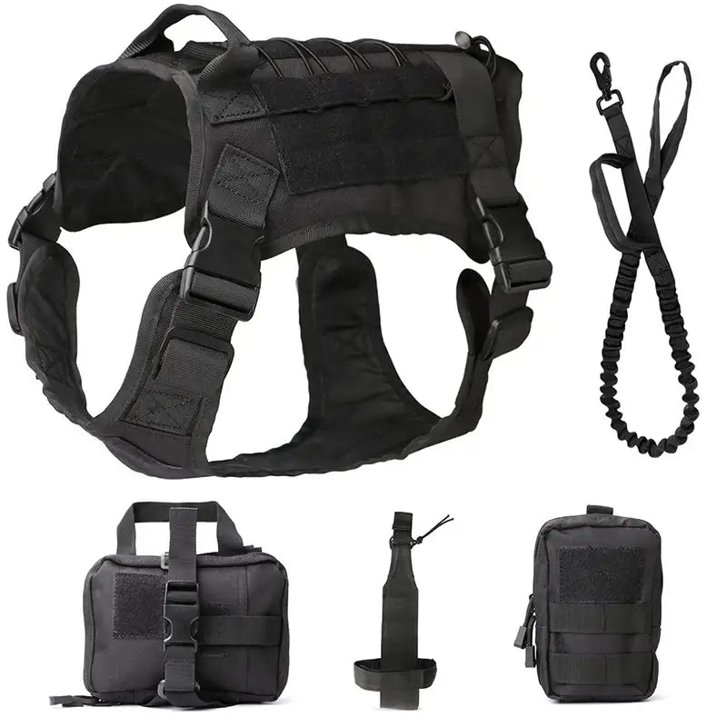 Tactical Dog Vest & Leash - Durable Harness for Large Dogs! - Dog Harness