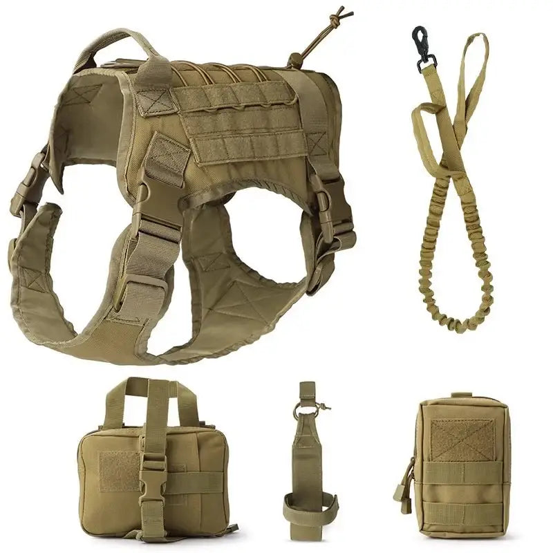 Tactical Dog Vest & Leash - Durable Harness for Large Dogs! - Dog Harness