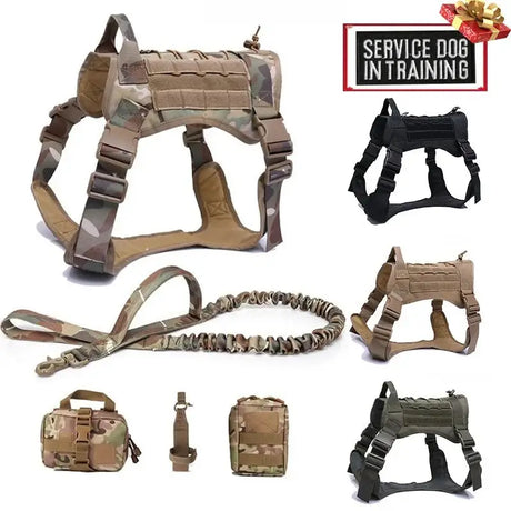 Tactical Dog Vest & Leash - Durable Harness for Large Dogs! - Dog Harness