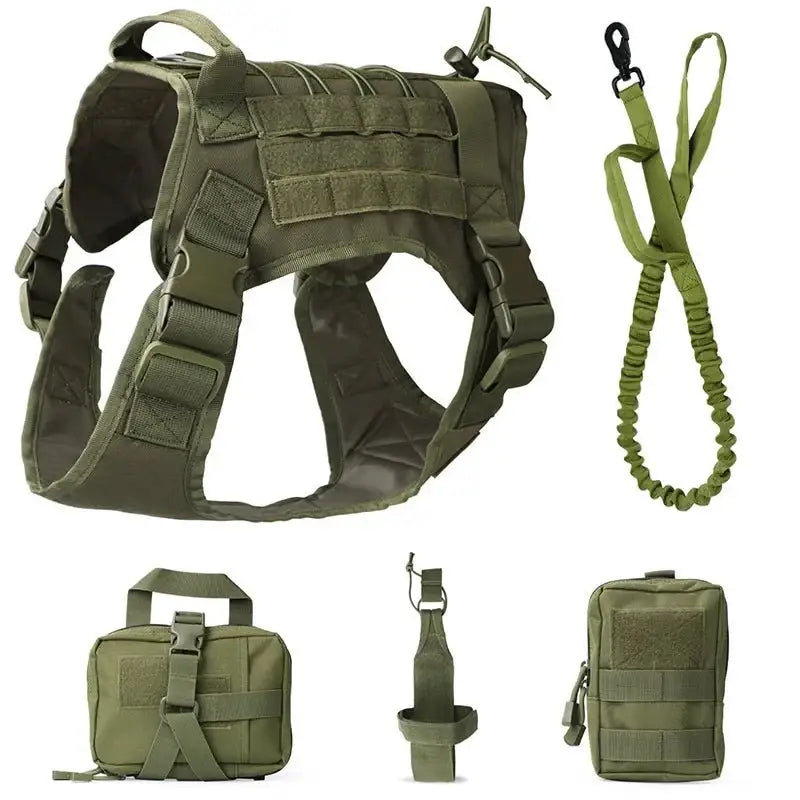 Tactical Dog Vest & Leash - Durable Harness for Large Dogs! - Dog Harness