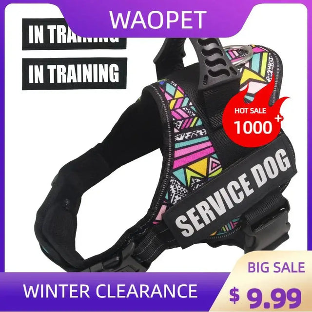 Ultimate Dog Harness – Service & Emotional Support Vest with Reflective Patches for Medium to Large Dogs - Dog Muzzle