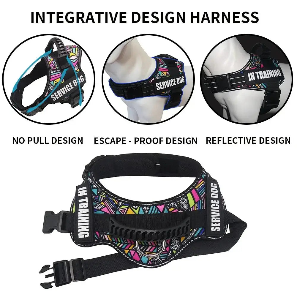 Ultimate Dog Harness – Service & Emotional Support Vest with Reflective Patches for Medium to Large Dogs - Dog Muzzle